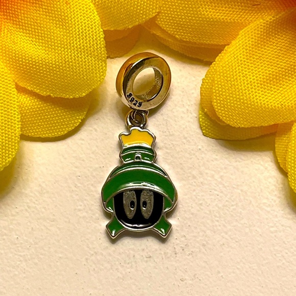 Charm for Pandora Bracelet Looney Tunes Marvin the Martian Sterling Silver - Picture 1 of 6